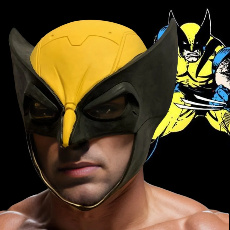 Cosplay Wolverine maska ​​Horor vlkodlak Half Face Masks Super Hero James Howlett Hlava Cover Halloween Party Props