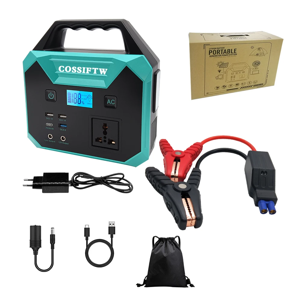 COSSIFTW 6000A Jump Starter 35000MAH 200 W prenosná elektráreň AC s LED svetlom