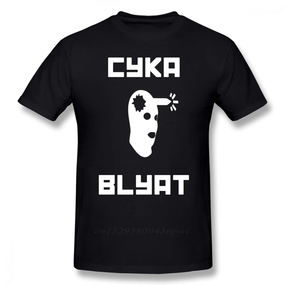 Counter Strike T tričko Cyka Blyat CSGO Tričko Tričko Grafické tričko Tričko Roztomilé 100% bavlnené tričko s krátkym rukávom