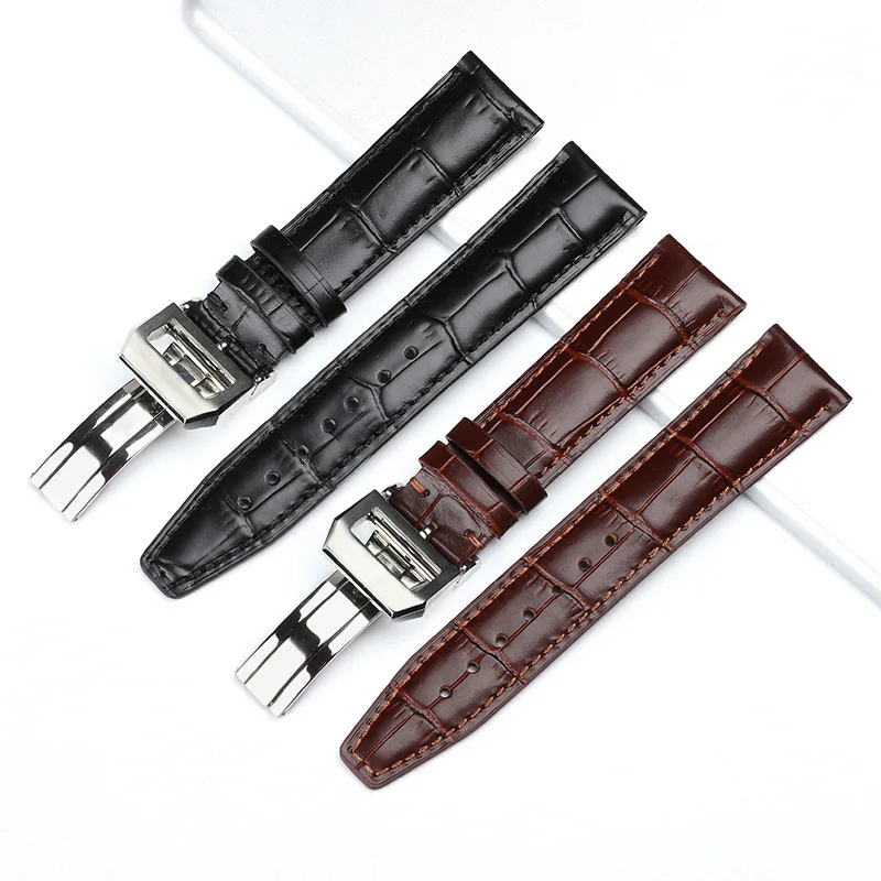 Cowhide WatchBand pre IWC Pilot's Watches Portofino Portogieser Watch Saprs 20 mm 22 mm 22 mm