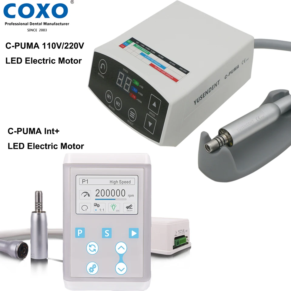 Coxo Dental Electric Motor Dentistry Brushless Electric Micromotor s optickými vláknami C-Puma/C-Puma Int+ Dental Products