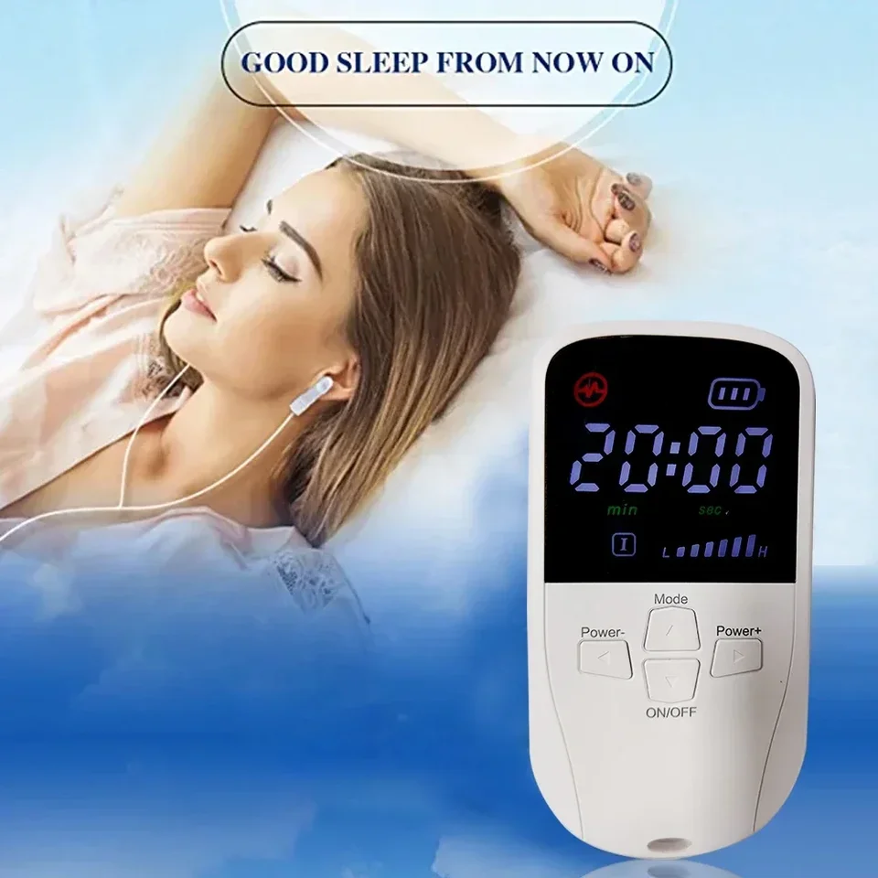 Cozing Sleep pomáha CES Nespsomary mikrokurrent zmierňuje duševné napätie Stres Eliminovať depresiu úzkosti Depresia Zdravie