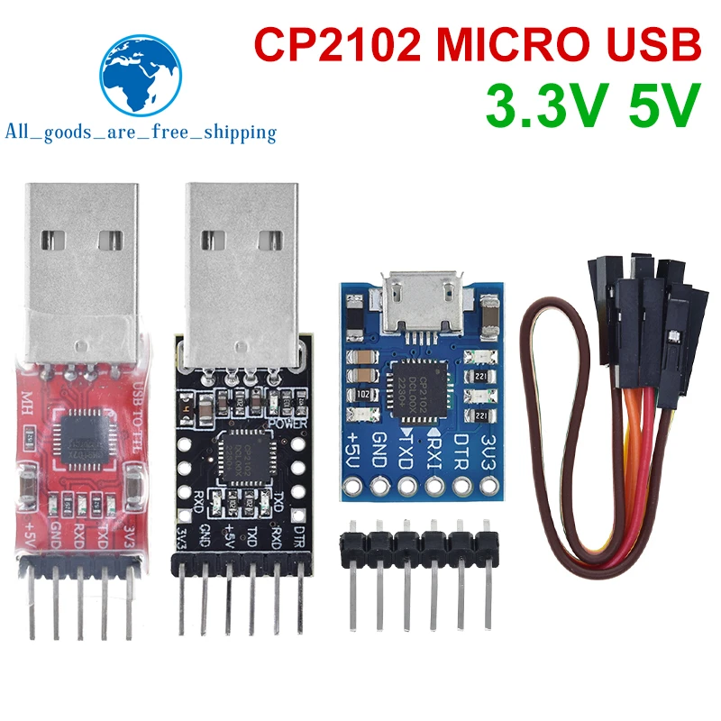 CP2102 USB 2.0 až UART TTL 5PIN CONTOKNOVÝ MODUL Serial Converter STC Nahrádza FT232 CH340 PL2303 CP2102 Micro USB pre Arduino