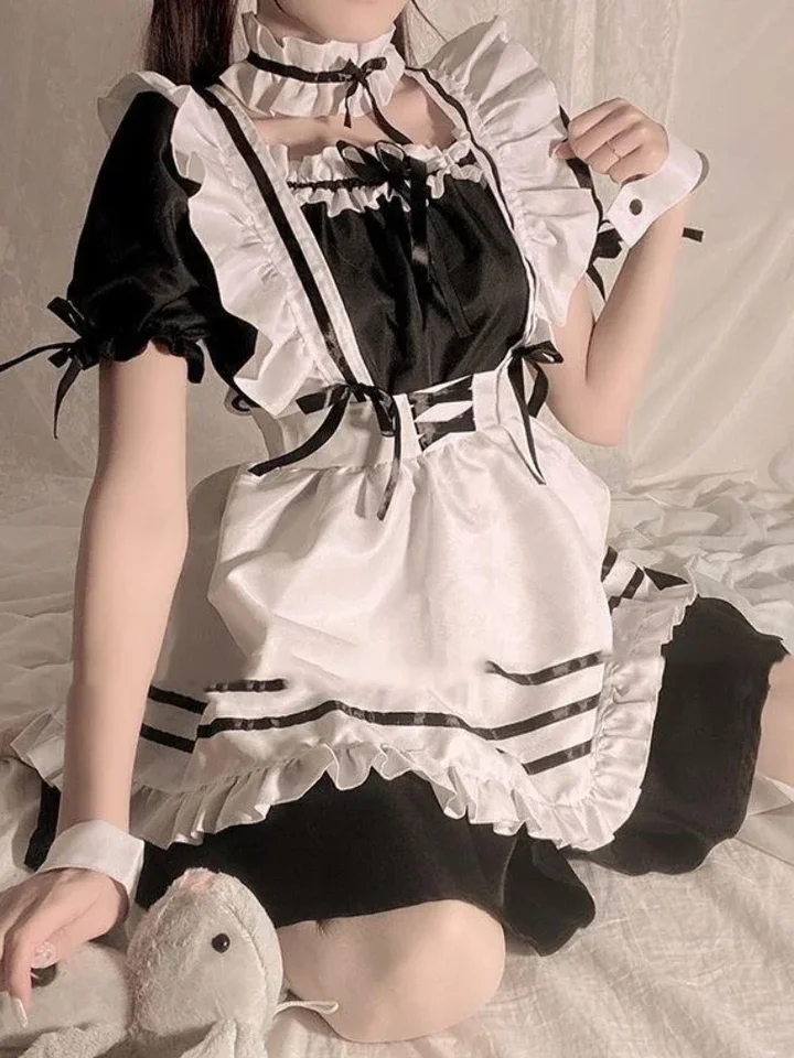 CP5XL Maid Lolita Chemise Cosplay Role Hranie kostýmy pre party klubové pódium odevy