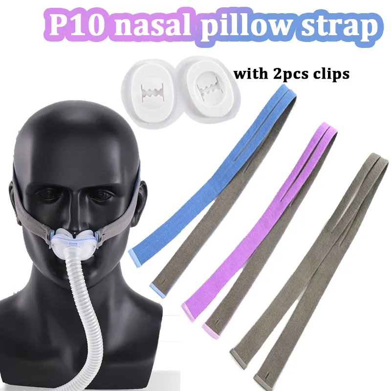 CPAP Elastická čelenka Maska P10 NASAL vankúšová maska ​​obsahuje 2 nastavovacie svorky vhodné pre resmed Airfit P10 NASAL MASK ČEENBADE