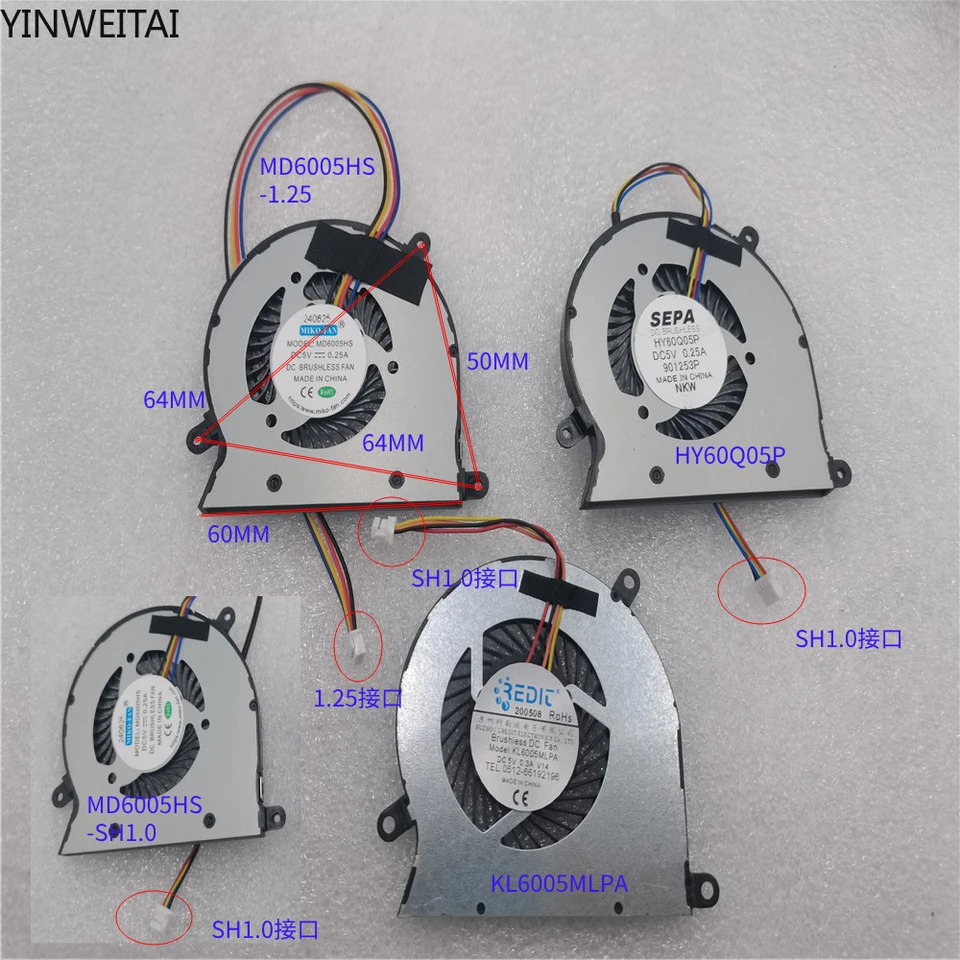 CPU pre fanúšik pre Lengda x300 x300V Hasee UI41R UI43 UI45 UI47 U43 U45 HXU411 X41 Dere R9 Pro S15 X8S MD6005HS HY60Q05P KL6005MLPA