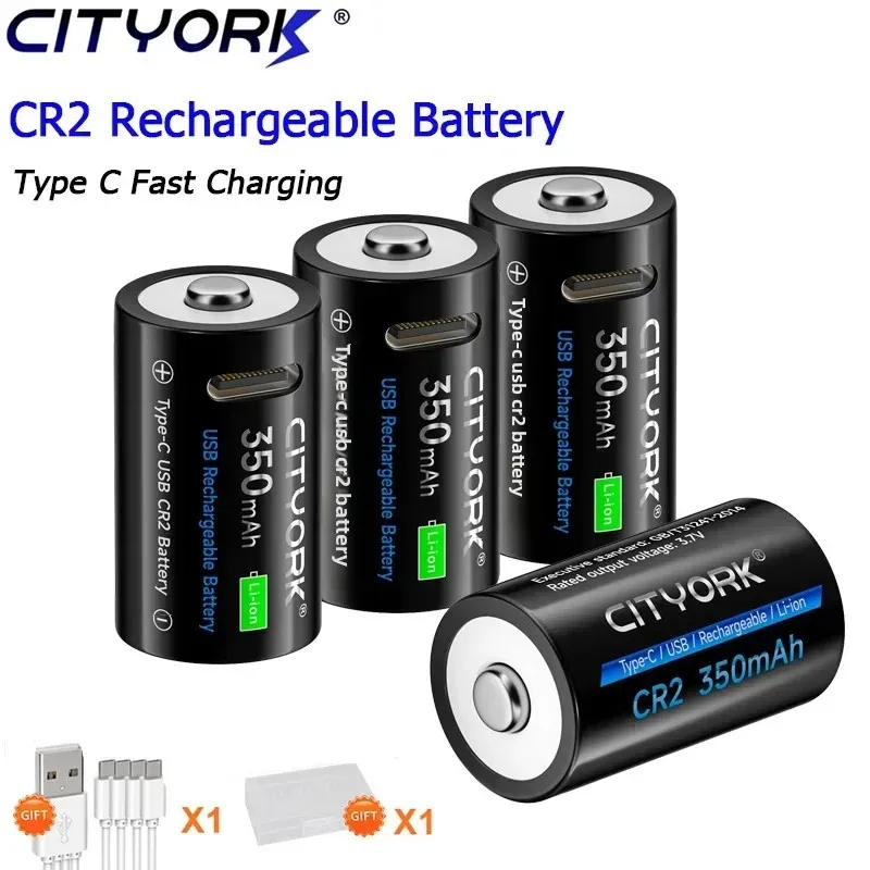 CR2 CR2 lítium nabíjateľná batéria CR2 USB Typ C batérie pre tlačiareň Camera Tlačiareň Disk Lock GPS diaľkovisko baterka