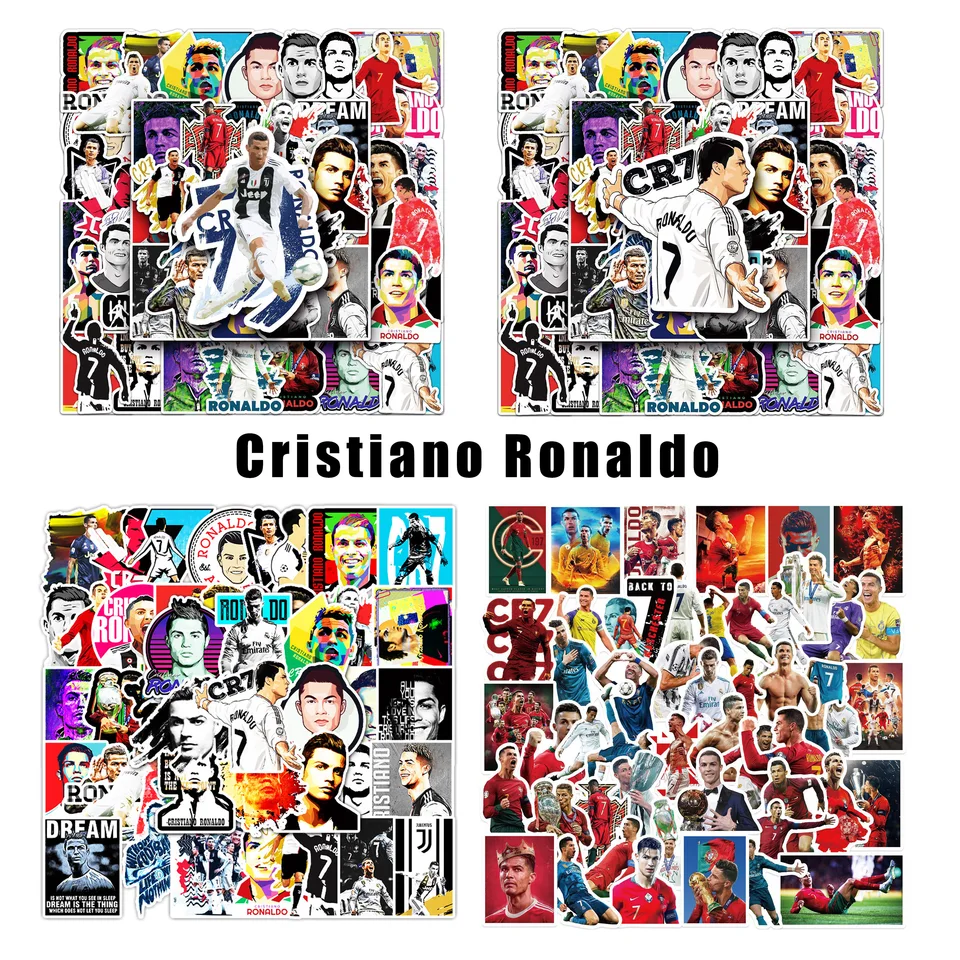 CR7 Cristiano Ronaldo Futbalová nálepka vodotesná karikatúra Portugal Real Madrid Computer Notebook DECORÁCIA GRAFFITI