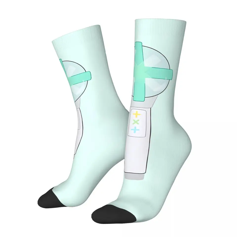 Crazy Compression LightStick iPhone Sock for Men Vintage TXT kvalita vzoru Crew Sock Casual
