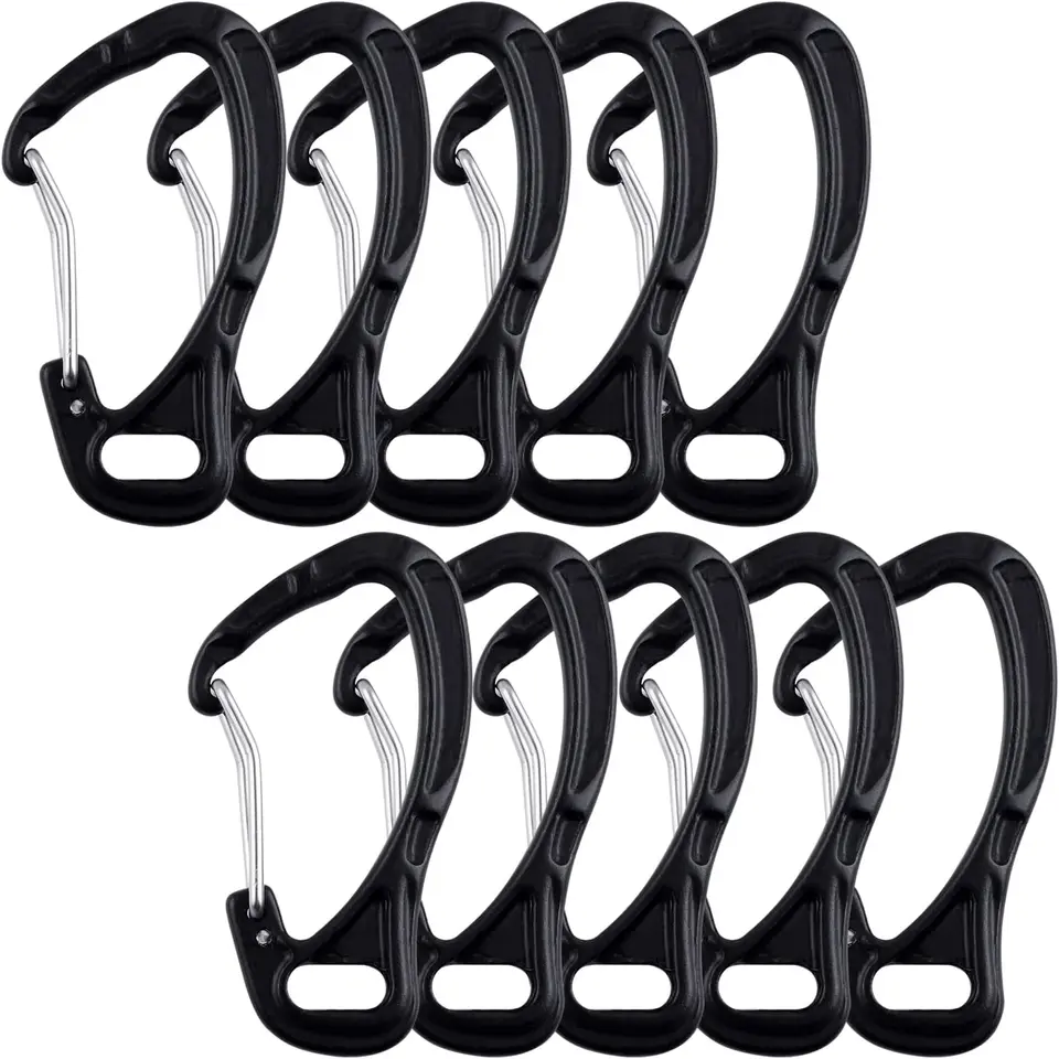 Crazy Shark 1ks rybársky hliníkový zliatina Carabiner Keychain Outdoor Camping lezec