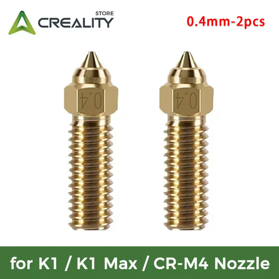 Creality K1/K1 Max Dýza 2pc Originálna mosadzná vysokorýchlostná 3D tlačiareň trysky 0,4 mm fit 1,75 mm vlákna pre K1max CR-M4 3D tlačiareň