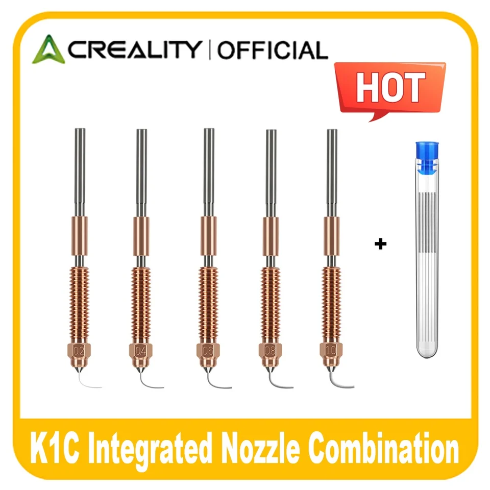 Creality K1C DZZLS Unicorn Quick-Swap Dysle Kit 0.2/0,4/0,6/0,8/1,0 mm Vytvrdené oceľové vysokorýchlostné dýzy pre K1C/Ender V3