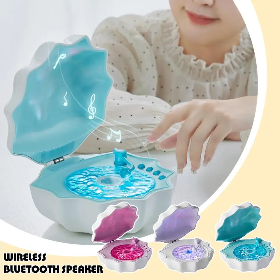 Creative Shell Light Wireless Bluetooth Reproduktor vysokokvalitný subwoofer spiace stolové ozdoby Romantický darček pre priateľov K3D2