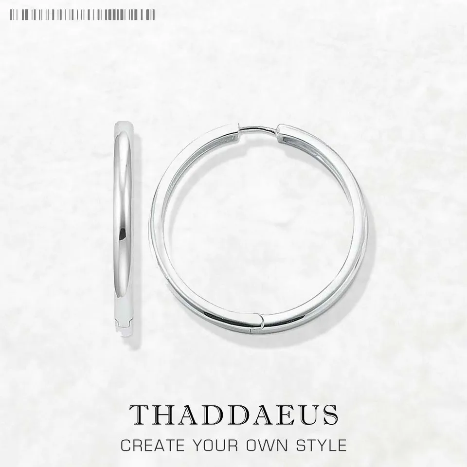 Creol Hinged Hoop náušnice veľké, európsky štýl glam módne jemné prdele pre ženy darček v 925 Sterling Silver