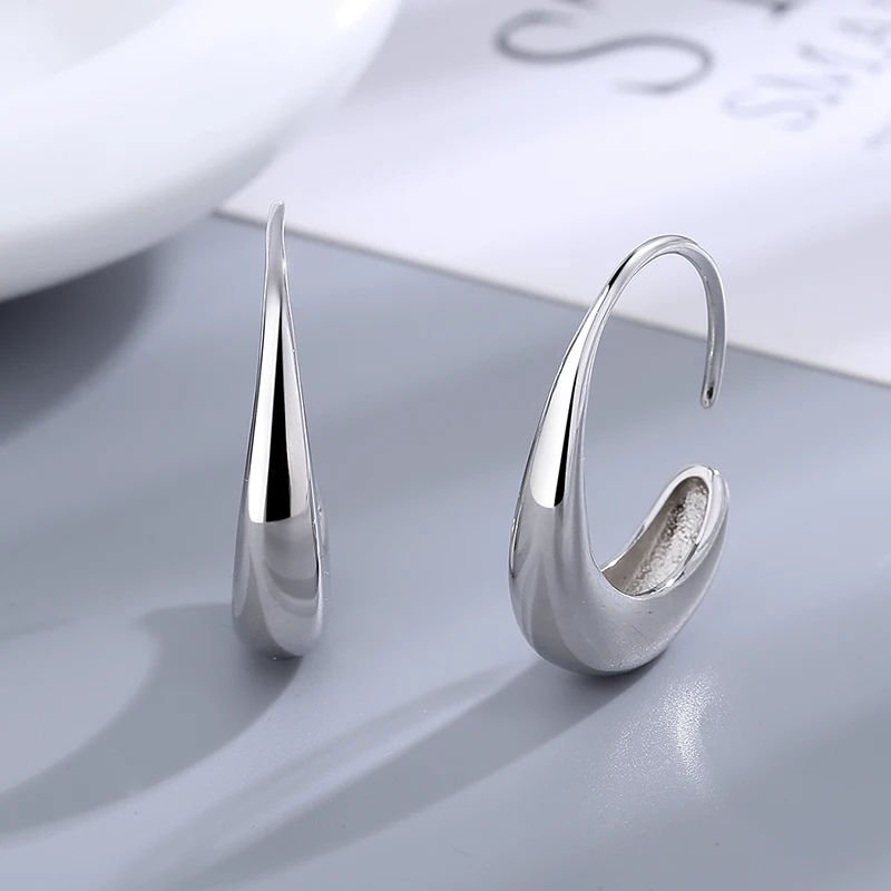 Crescent Moon Big Circle Hoop náušnice