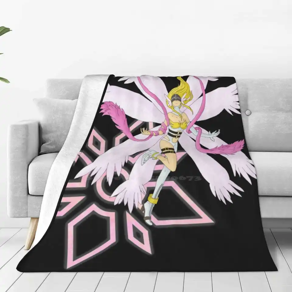 Crest of Light New Arrival Fashion Leisure Warm Flanel prikrývku Hikari Tai Angewomon Light Matt Tk Carri Agumon Gotomon Angemon