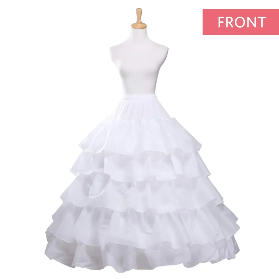 Crinoline Petticoat Underskirt 6 obruče sukne sukňové šaty sukňa trúbka sklz pre svadobné šaty