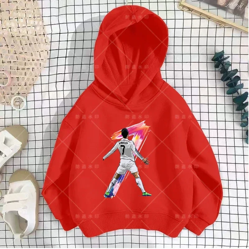 Cristiano Ronaldo CR7 Cosplay kostýmy pre deti futbalové idol kapucňu set nohavice Kids chlapci Vysoko kvalitné topy dievčenské oblečenie súpravy