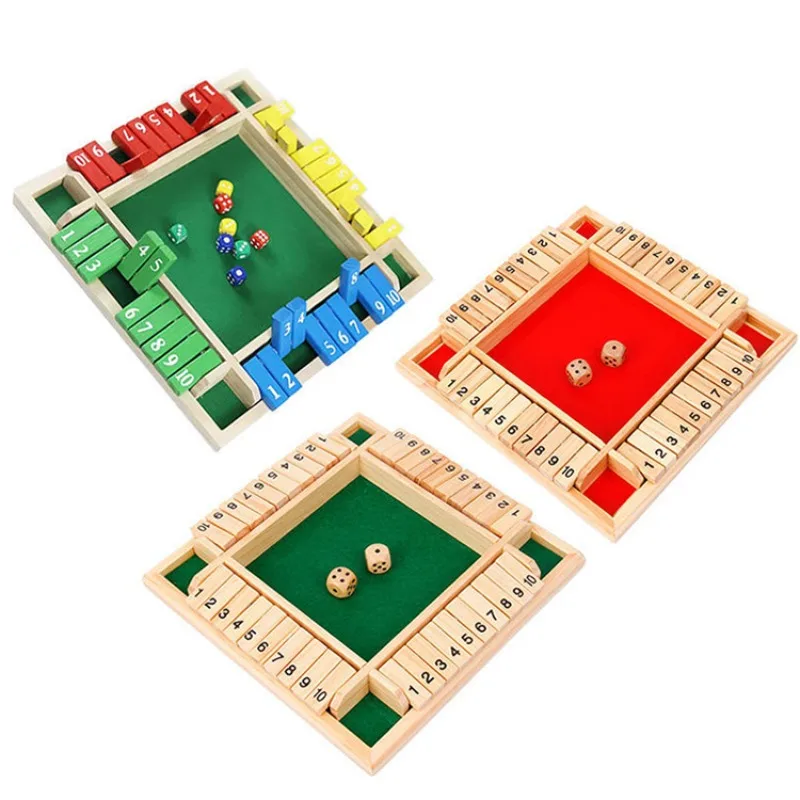 Cross-Border Digital Flip Card Family Hra rodič-dieťa, drevený stôl pre viacerých hráčov štyroch osôb, pitie a hádanky