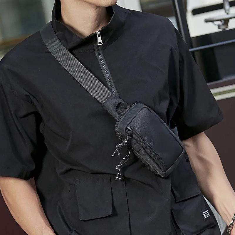 Crossbody Bag Pánska módna značka Japanese Street Trend Sports Mini Hrudník vrecko INS Pánske diagonálne ramenné vrecko Simple Cross Bag