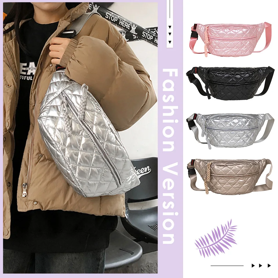 Crossbody Bag Pár prešívaná hrudná taška Móda Malé praky vrecko Vintage rameno taška na cestovanie na turistiku na bicykli na vianočný darček