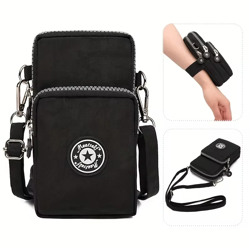 Crossbody Vertikálne mobilný telefón vrecko Ženy Závesné ruky Starší mobilný telefón vrecko na krk na krk prenosné pre chôdzu malú tašku