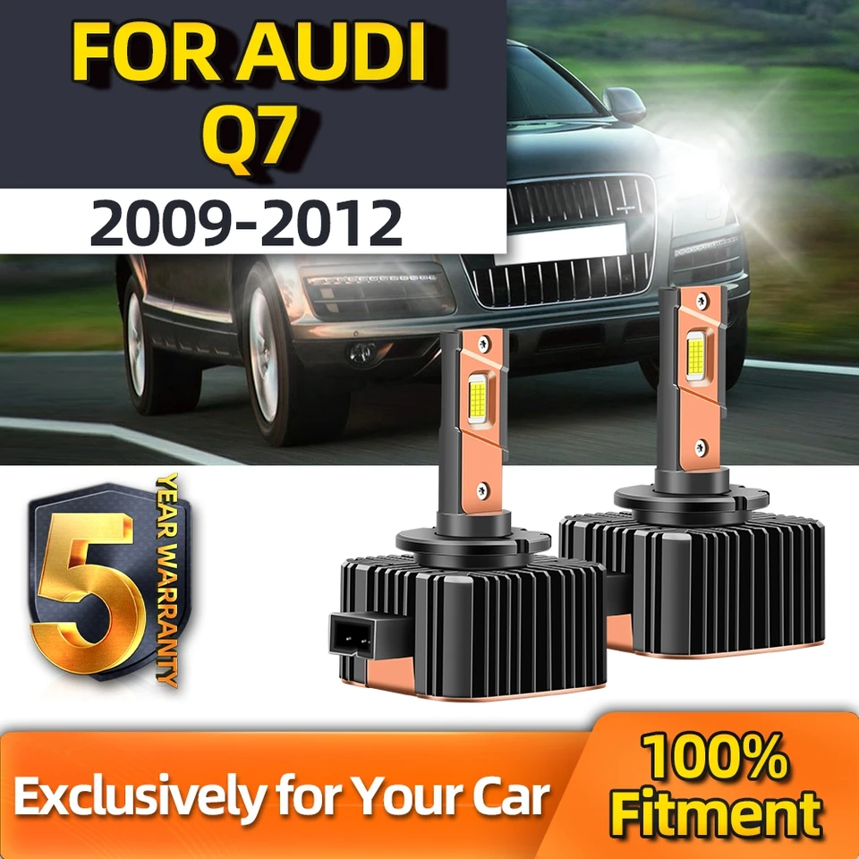 Crossfox 2x D3S 30000LM Turbo obojstranný CSP Chip 110W LED svetlomety 6000K 12V 24V Auto lampa pre Audi Q7 2009 2010 2011 2011