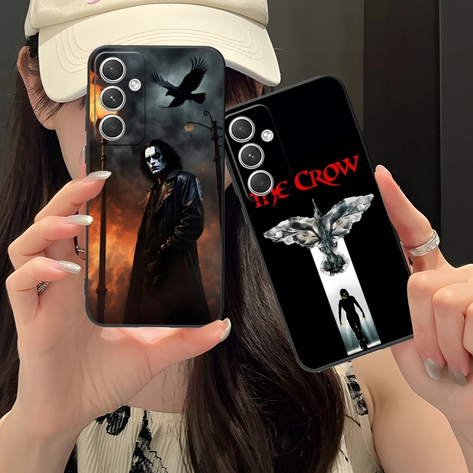 Crow Smart Painting Mobile Mobile Pase pre Samsung Galaxy S24 S23 S22 S21 S20 S10 S9 Plus Fe Ultra Lite Black Cover Shell