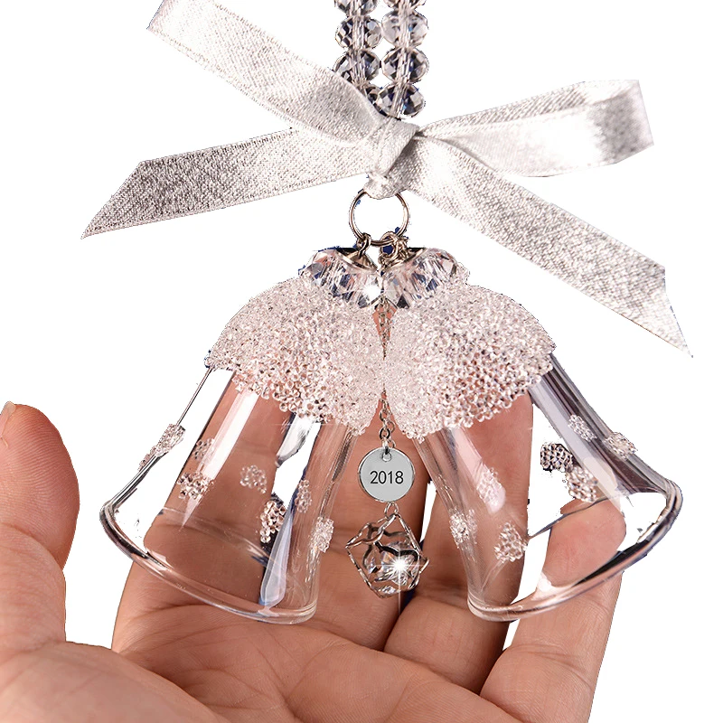Crystal Bell Snowflake Vianočné ozdoby zvonkohry