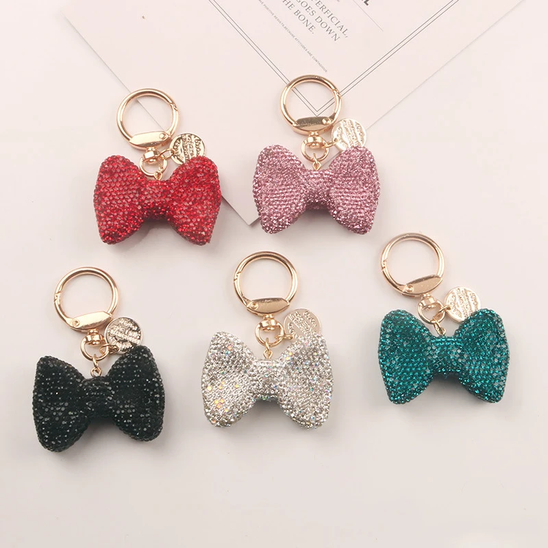 Crystal Bow Keychain Plno
