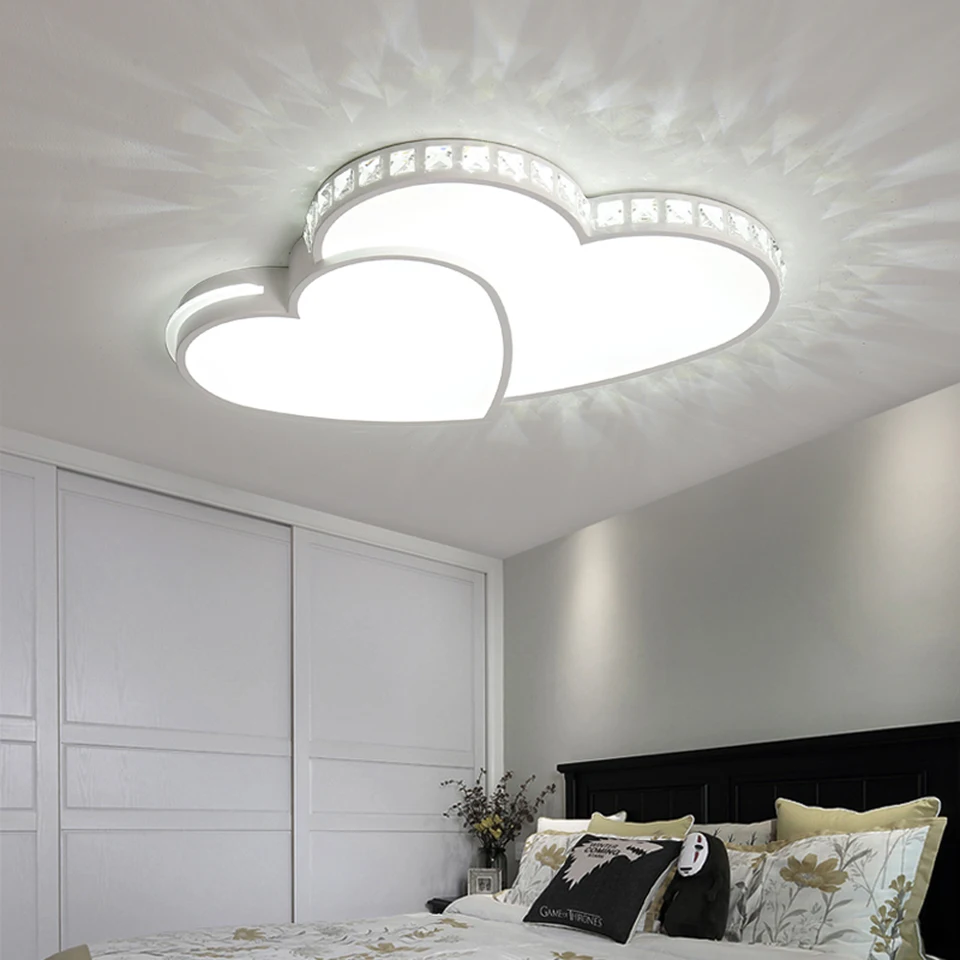 Crystal Modern LED v tvare srdca Stropné svetlo Kreatívne osvetlenie LED osvetlenie pre detskú izbu Crystal Home Luster