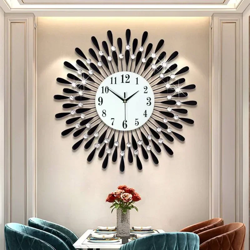 Crystal Sun Modern Style Tiché nástenné hodiny 38x38cm, 2020 Nový produkt Obývacia izba Office Domáce nástenné výzdoba