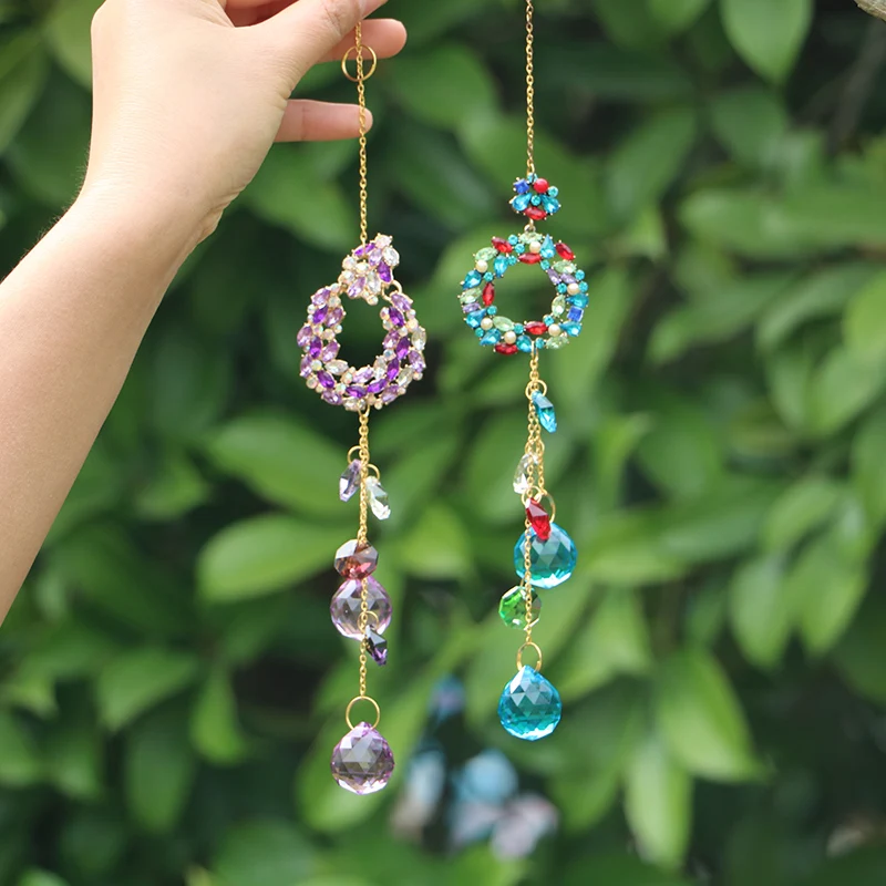 Crystal Suncatcher Závesné krištáľové hranoly prívesok pre okenné dvor