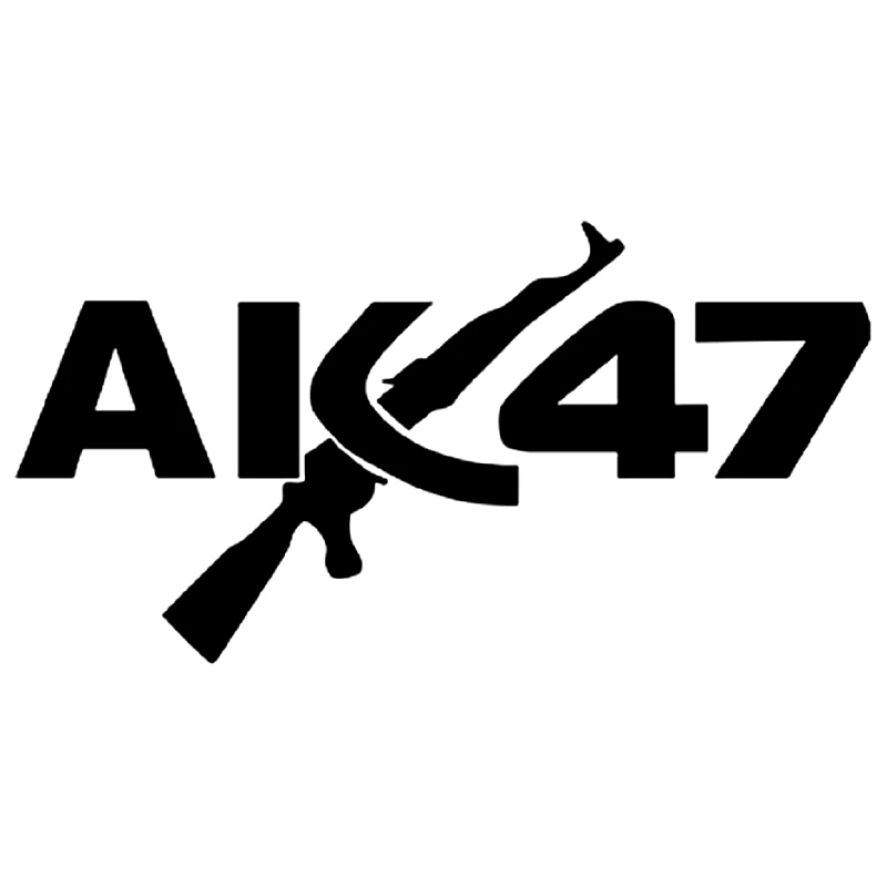 CS-350# AK 47 Funny Auto Sticker a nálepka biele/čierne vinylové automatické nálepky na notebook zadného okna nárazníka
