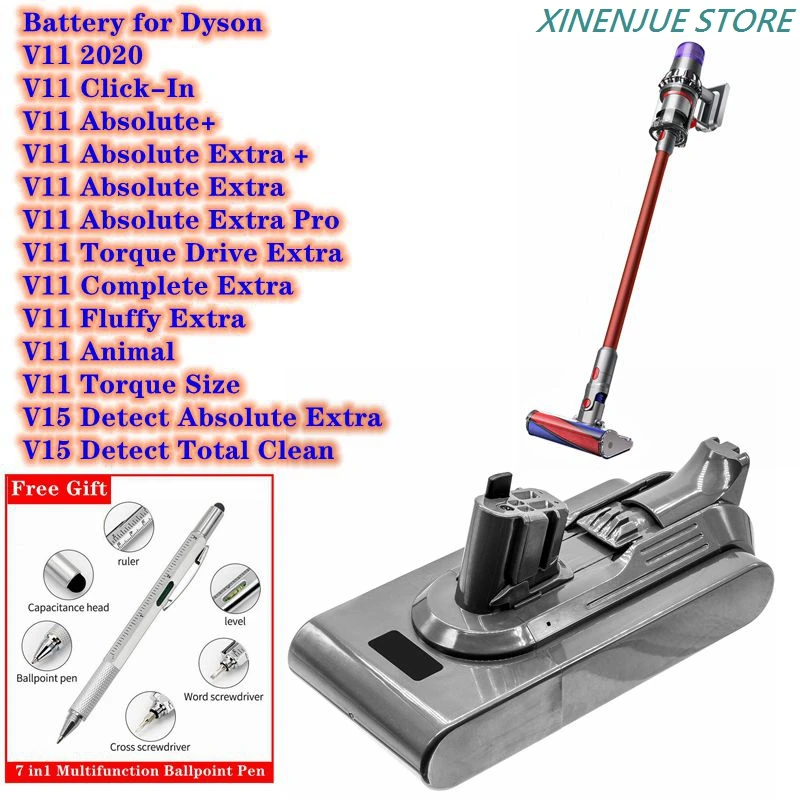 CS Battery SV15, SV16, SV17, SV18, SV22,355983 970938-01 pre Dyson V15 detekcia celkového čistého absolútneho, V11 Fluffy Extra Mest Mest Torque veľkosti momentu