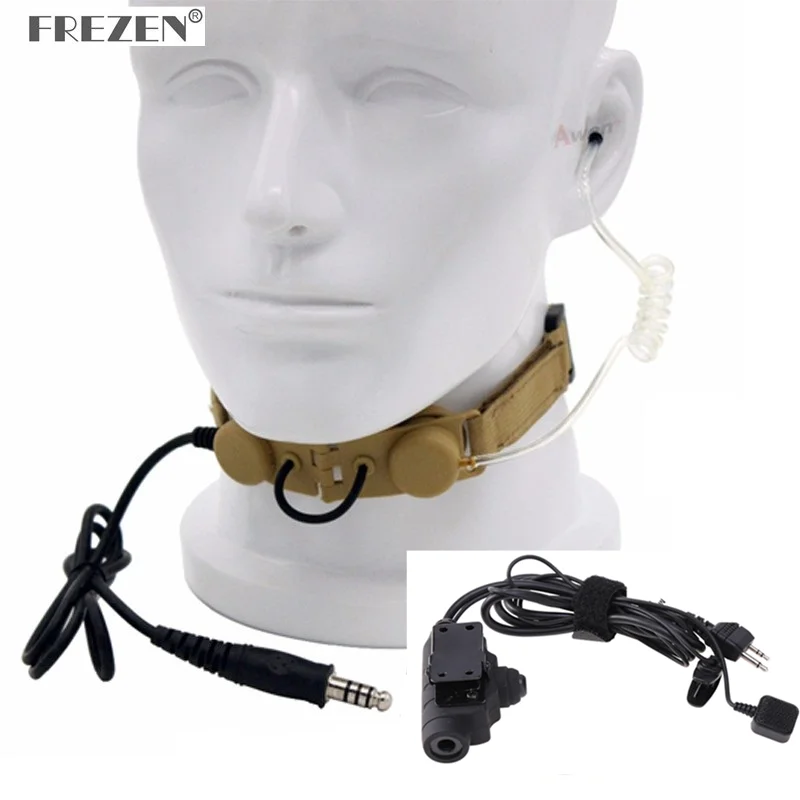CS Z Tactical Throat Mic Finger Spustenie PTT Switch Z115 pre Midland Walkie Talkie Alan Gxt G6 G7 G8 G9 GXT550/650 GXT1000