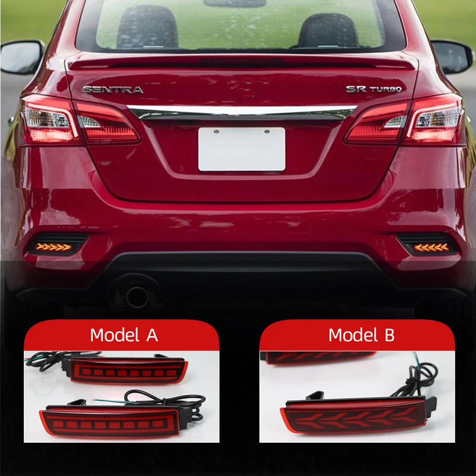 CSCSNL 2KS LED reflektor pre Nissan Kicks 2016 - 2020 TACH SVETLO SVETLO Zadná hmlová žiarovka BUMPLE Svetlo automatické žiarovky Brzdenie Brzdenie