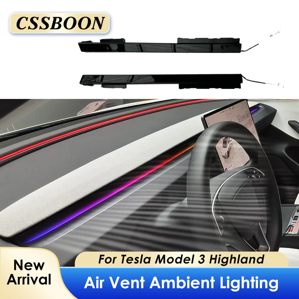 CSSBOON DASHBOAT DASKARDOBNÉ OBMEDZENÉ LIGHT Interiér pre TESLA Model 3 Highland 2023 2024