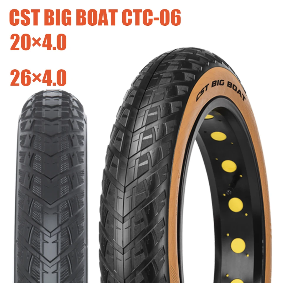 CST tuková pneumatika 20x4.0 26x4.0 CST Big Boat CTC-06 CST New Brown Family Top Dark Skin Collection Elektrická pneumatika bicyklov