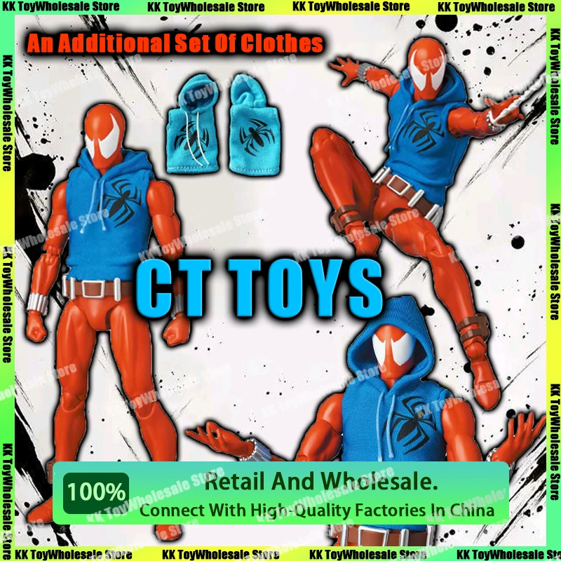 CT Toys Spiderman Mafex 186 Scarlet Spider The Amazing Spider-Man Comic Anime Action Figure Model Darček Hračky Prispôsobené