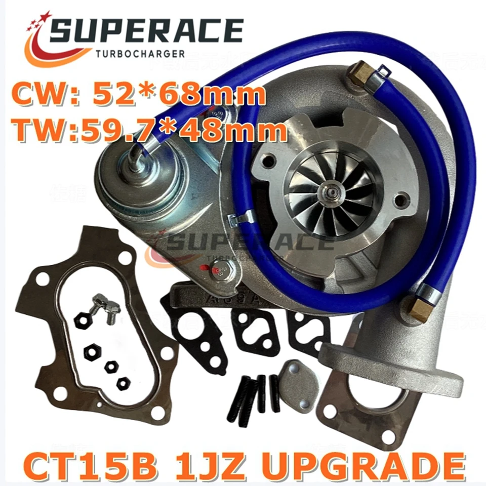 CT15B Hybridné turbo upgrade 11 Blades 17201-46040 pre Toyota Makr Chaser Cresta Tourer JZX100 1JZ Turbocharger 1720146040 TURBINE