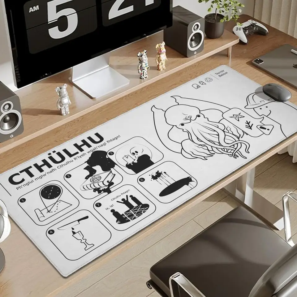 Cthulhu PK Ovládanie podložky myši podložka MAT Gaming PC Nastavenie príslušenstva Gamer Desk MousePad Anime počítačový stôl Veľké rohože Office xxl vankúšiky