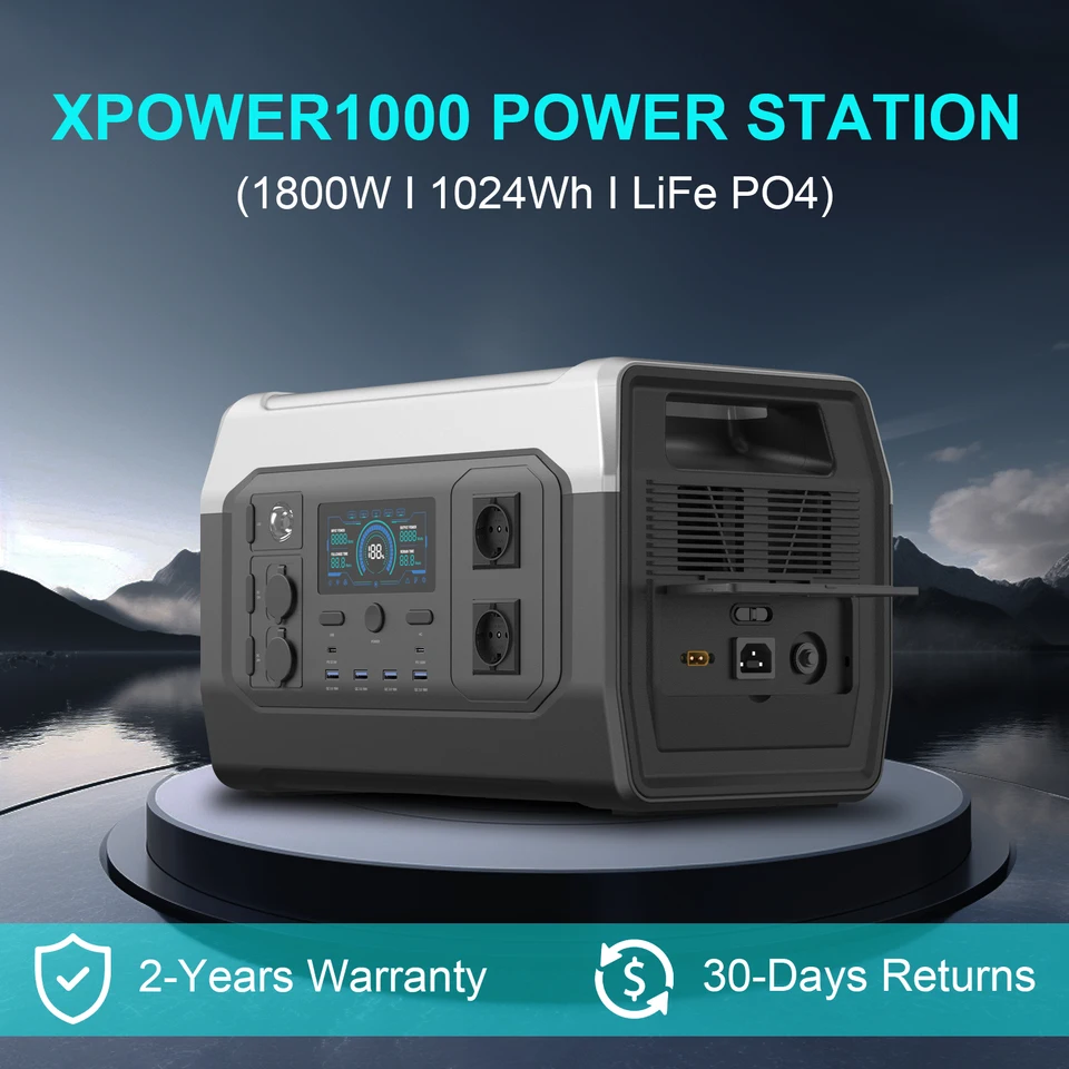 CTOLITY 500W 1000W 2600W Kempovanie Prenosné elektrárne Generátor Energia Systém Energy Fishing RV Outdoor Ups Pure Sine Wave