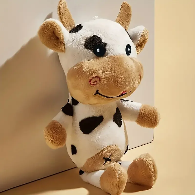 Cuddly Pet Cow Plush Toy - Perfektná úľava z úzkosti a upokojujúca pomoc pre mačky a psy