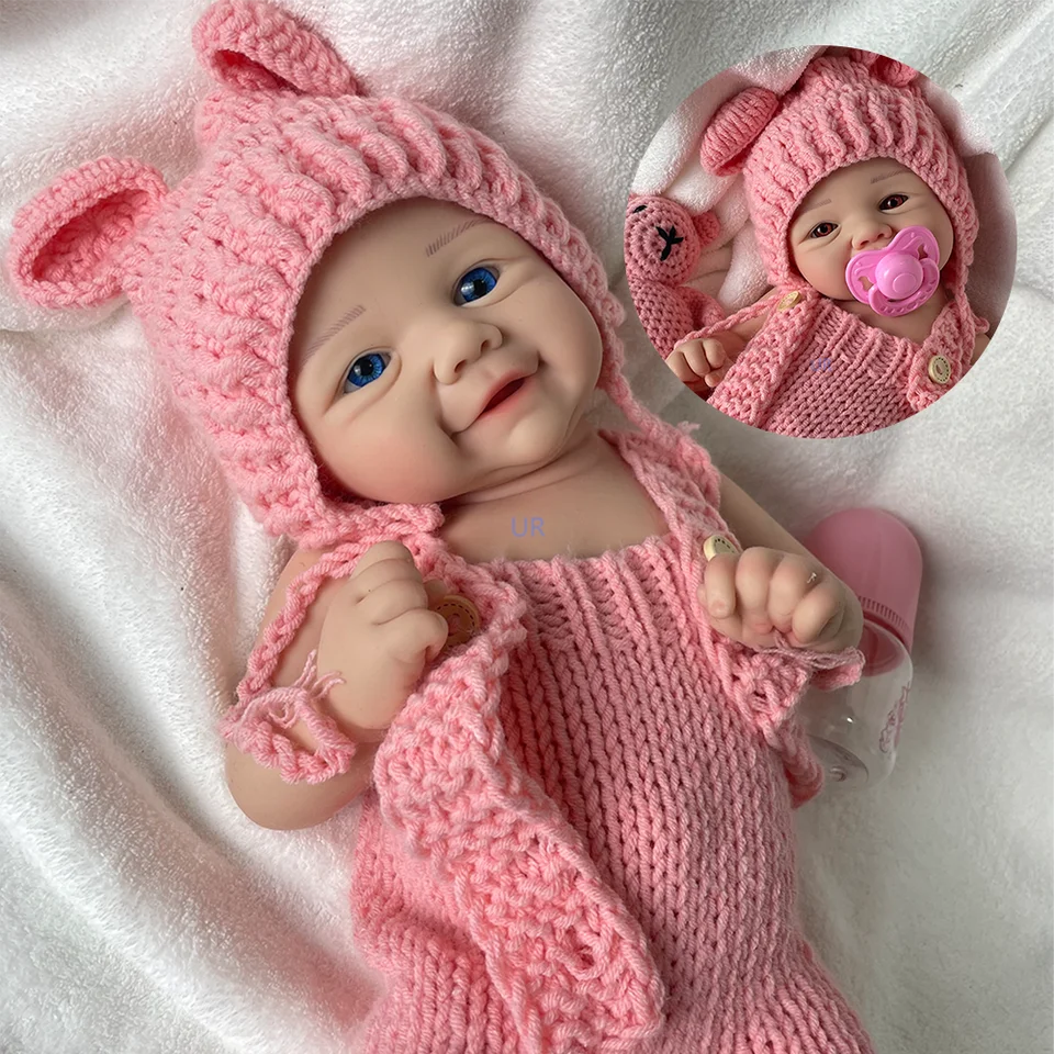 Cuddly Vivienne Reborn Baby Doll Doll 17inch Dievča celé telo mäkké silikónové dieťa maľované detská bábika na dieťa vianočný darček muñecas