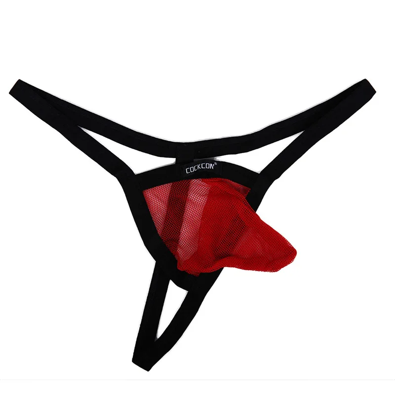 Cueca Sexy Hot Men Režiséry sieťové priehľadné nohavičky G-Strings Mens erotická gáza Pozrite sa cez THONG MEN OBLASTI LIGHT RIGE UNDERWEARS