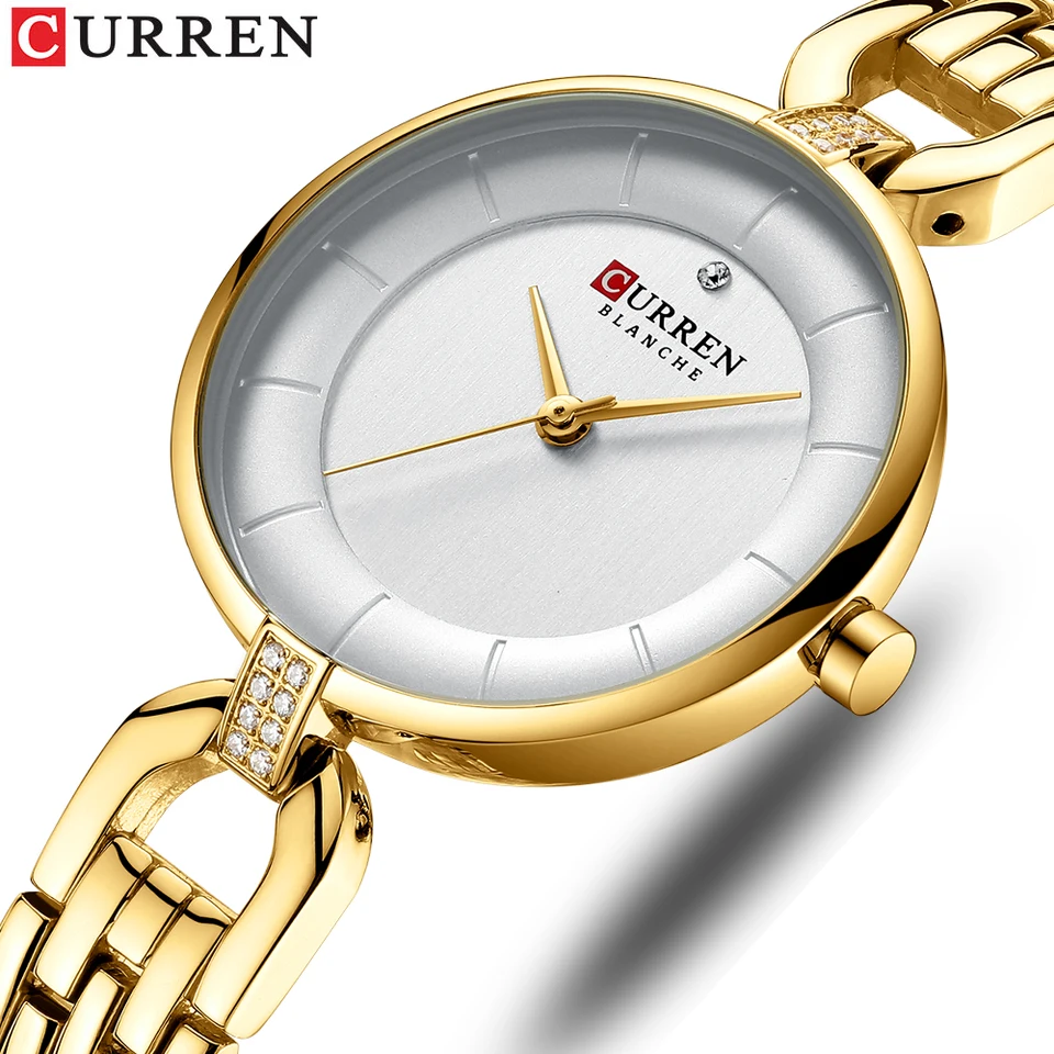 Curren Dámske hodinky Quartz hodinky z nehrdzavejúcej ocele Dámske dámske náramky