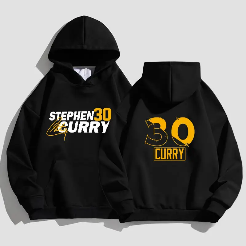 Curry Basketball Hoodie Gold State Sports Coat Warriors Stephen mikina čierna