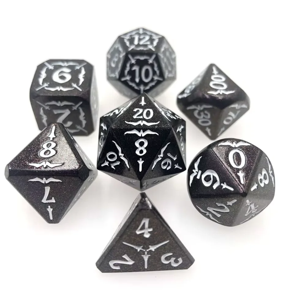 Cusdie Eagle Metal D&D DICE Dungeons a Dragon 7PCS D4-D20 Polyhedral DICE Set pre Pathfinder Roly Herby Herné hry