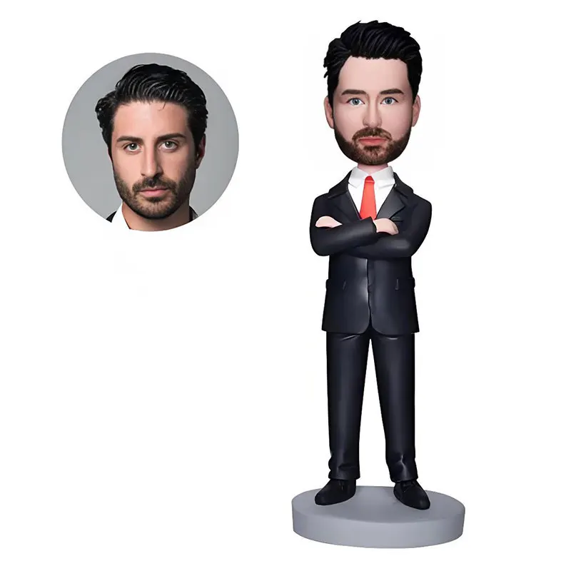 Custom Bobblehead pre človeka s oblekami, personalizované postavy šéfa, darček k narodeninám